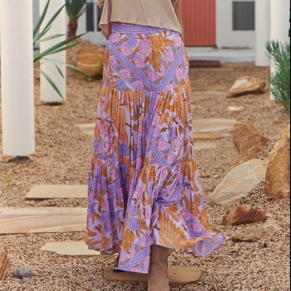 Jaase Journey Maxi Skirt Lucia Print XL BNWT Tropical Floral print w/pockets!! - Picture 8 of 14